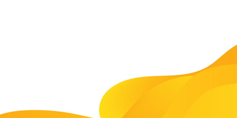 Abstract Yellow Wave Background on White with Smooth Modern Shapes. modern creative trendy design