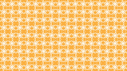 Vibrant Orange And White Swirl Lattice Seamless Pattern