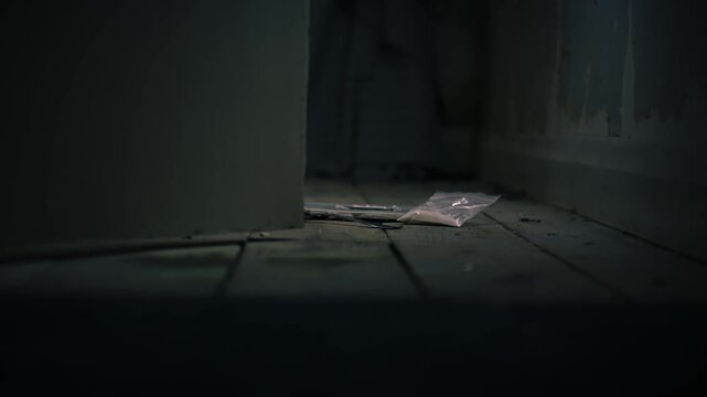 Door opens to reveal Illegal drugs in abandoned house