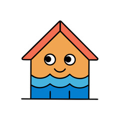 cartoon house icon