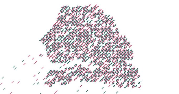 Digital Diagonal Flow Creating Senegal Outline