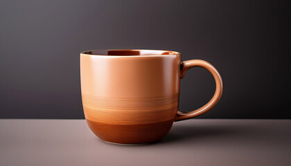 This Stylish Coffee Mug Features A Smooth Texture In A Two Tone Design Combining Earthy Tones For A Contemporary Aesthetic Perfect For Any Coffee Lover