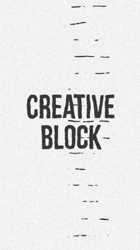 Creative Block - mental health concept Minimalist Glitch Effect