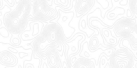 Fototapeta premium White wave paper curved reliefs abstract background, Abstract topographic contours map background. Black and white lines seamless Topographic map patterns, topography line map.