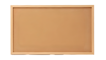 Empty cork notice board with wooden frame