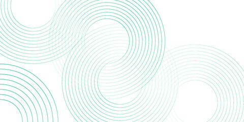 Green white abstract background overlap layer on bright space with circles effect decoration modern. banner with lines style design
