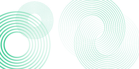 Green white abstract background overlap layer on bright space with circles effect decoration modern. banner with lines style design texture