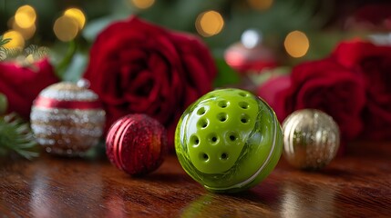 red and gold christmas balls