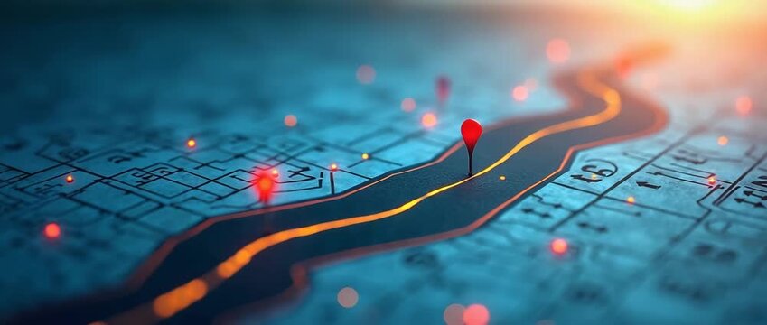 Photo realistic as Roadmap icon with blank space for custom branding concept as A customizable roadmap icon with blank space for adding custom branding elements making it suitable for a variety of cor