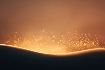 Blurry image of a sandy beach with a person in the foreground