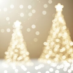 Dreamy holiday background with out of focus Christmas trees. Perfect for holiday cards or to convey a celebratory mood in marketing materials and onli