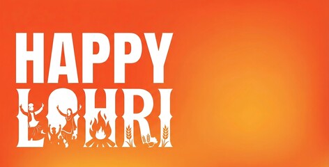 Happy Lohri holiday background for Punjabi festival of india.	
