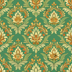 Flat seamless modern wallpaper pattern vector illustration