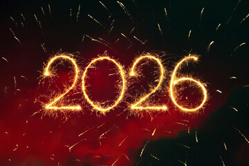Abstract template for design to New Year 2026.