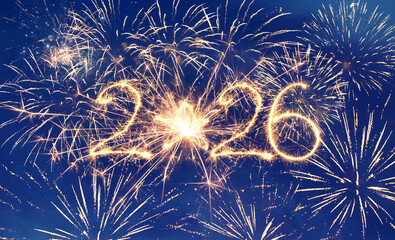 Happy New Year 2026 creative Web banner