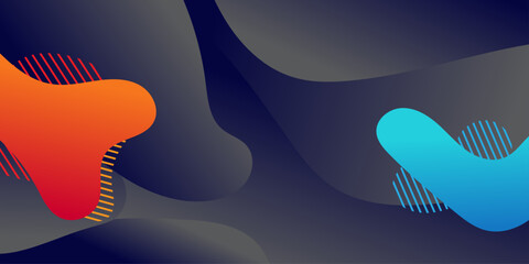 Abstract flat background vector illustration. Minimalist flat background with simple abstract fluid design. 
