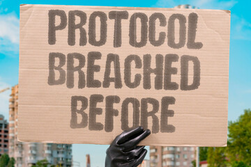 "Protocol Breached Before" Procedures violated prior to takeoff departure. VIOLATION. PROTOCOL. PROCEDURES. BREACH. DEPARTURE.