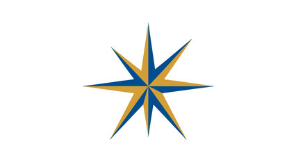 Obraz premium Abstract Starburst Graphic - Blue and Gold