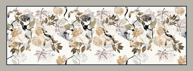 Seamless floral textile pattern in watercolors © remember