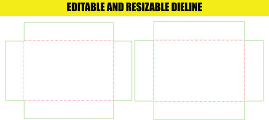 Editable and Resizable Packaging Dieline Template for Product Box Design