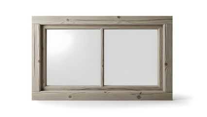 Wooden-framed double-pane window