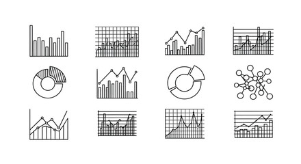 Collection of various data visualization graphs