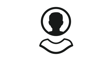 Silhouette of a person with a ring around the head