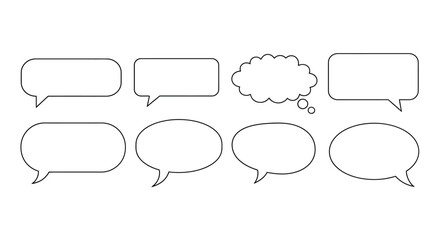 Various shapes of speech and thought bubbles