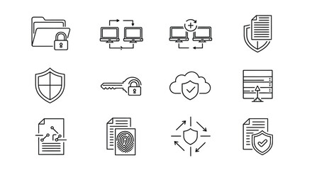 Illustrations of various security measures