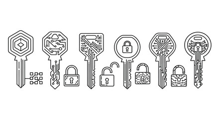 Collection of unique keys and locks