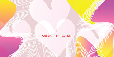 Abstract soft pink and whit love heart bubble on pink fluffy surface. Valentines day concept present. Illustration Vectors