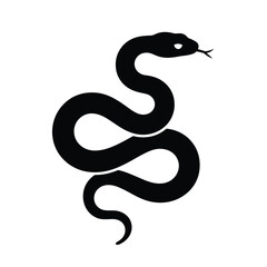 Fototapeta premium A simple black and white illustration of a coiled snake form