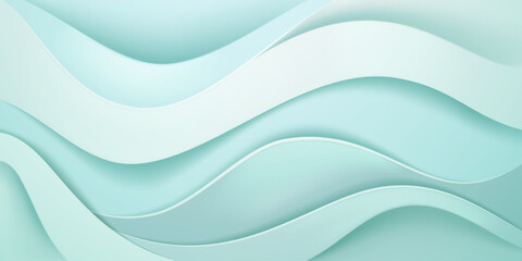 A calming digital illustration featuring wavy, layered shapes in various shades of blue, creating a sense of depth and serenity.