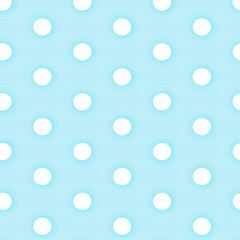 Minimal Winter Polka Dot Seamless Pattern in Blue and White