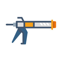 A flat graphic icon of caulking gun applicator tool