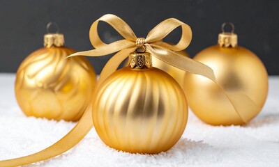 Golden 2026 New Year Celebration with Christmas Ornament