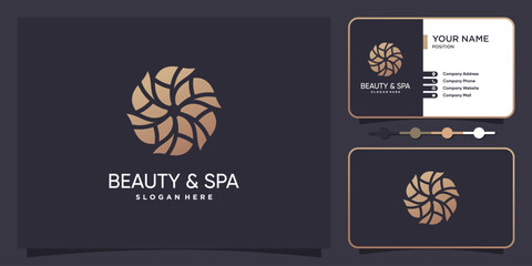 Fototapeta premium Flower logo for beauty and spa company Premium Vector