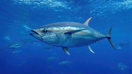 Obraz premium Luxury Bluefin Tuna: World-Renowned Oceanic Delicacy Boasting Rich Marbling, Silky Buttery Texture, and Intense Umami Flavor – Sushi-Grade & Sashimi-Grade Premium Seafood