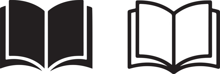 Two open books one black and one white representing knowledge and learning