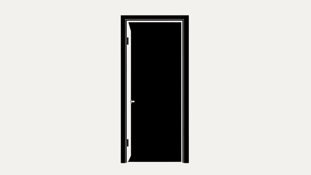 Black Door with Silver Handle.