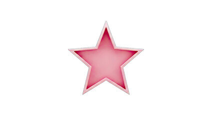 Obraz premium 3D Pink star shape transparent background