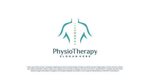 Fototapeta premium Chiropractic logo for massage and business with creative element concept Premium Vector
