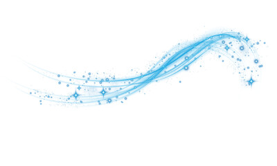 ​Blue magic breeze with glowing dots ​Abstract cyan stream with sparkles ​Flowing blue energy lines background © Mustafijur