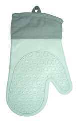 Silicone Glove for Kitchen isolated on white background. Resistant anti-slip mitten for oven. Hand protection Potholder.