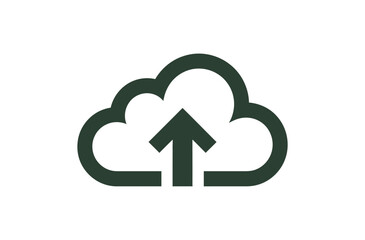 Obraz premium Cloud upload icon with arrow
