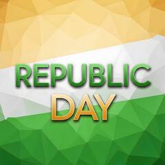 Republic day celebration with indian flag background