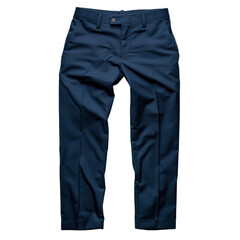 A pair of dark blue pants on a black background