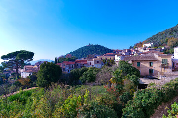 View of Sant'Angelo d'Alife, a town in the mountains of the province of Caserta, Italy.