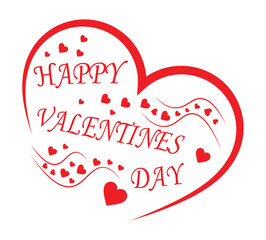 Happy Valentine&rsquo;s Day Romantic Heart Shape Design