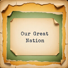 Vintage style illustration of a nation s pride